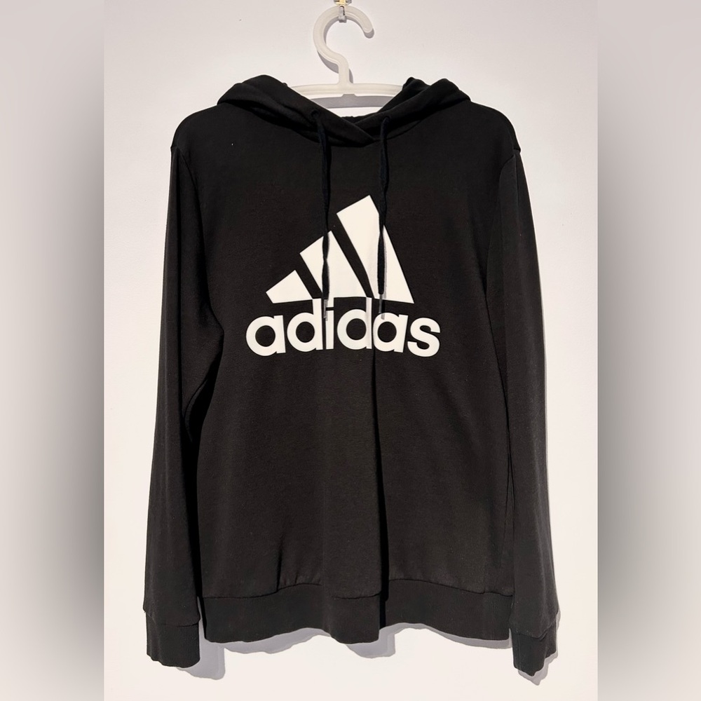 💎 2/$50  Adidas essentials logo hoodie (black)